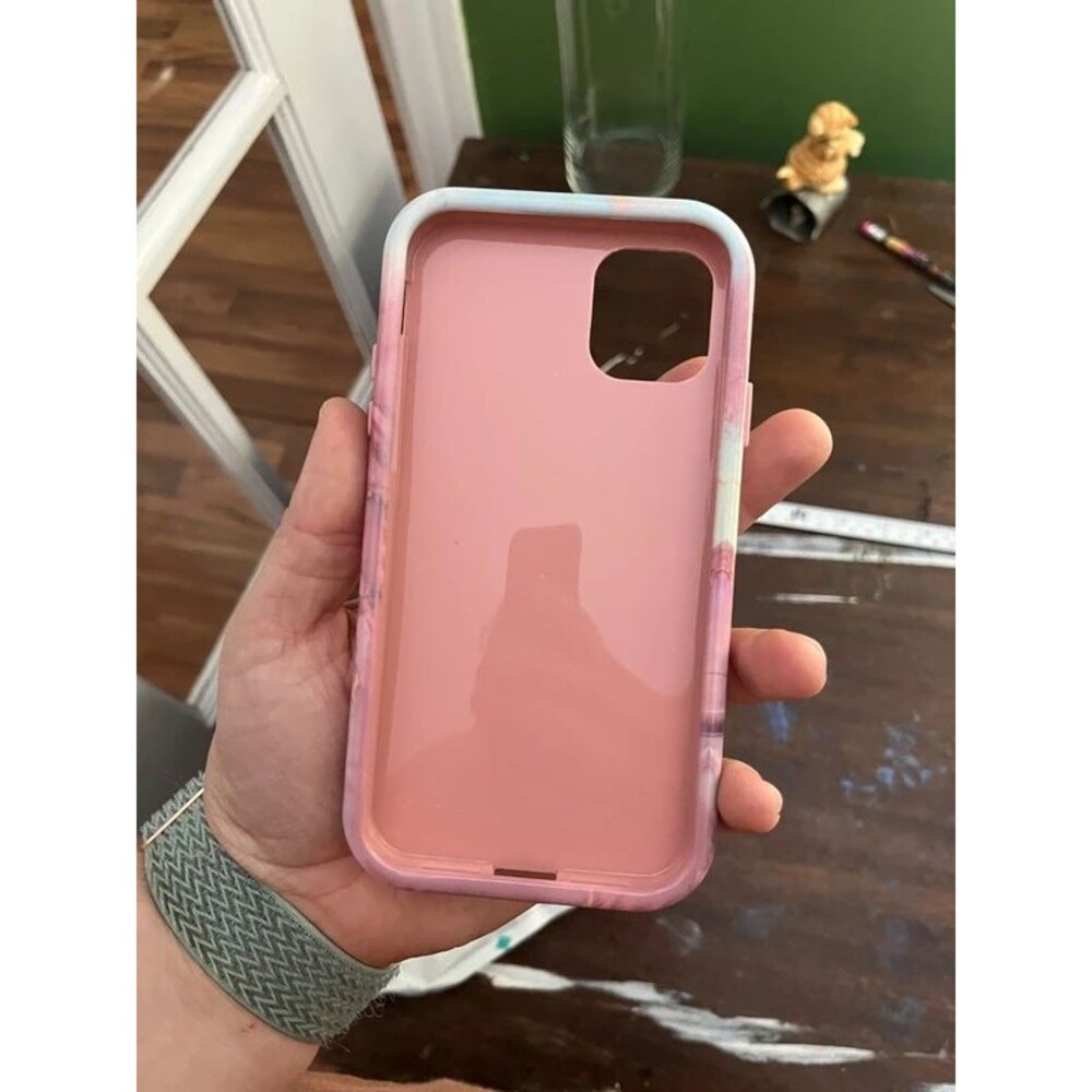 Pink iPhone 11 Rose Gold Marble Case